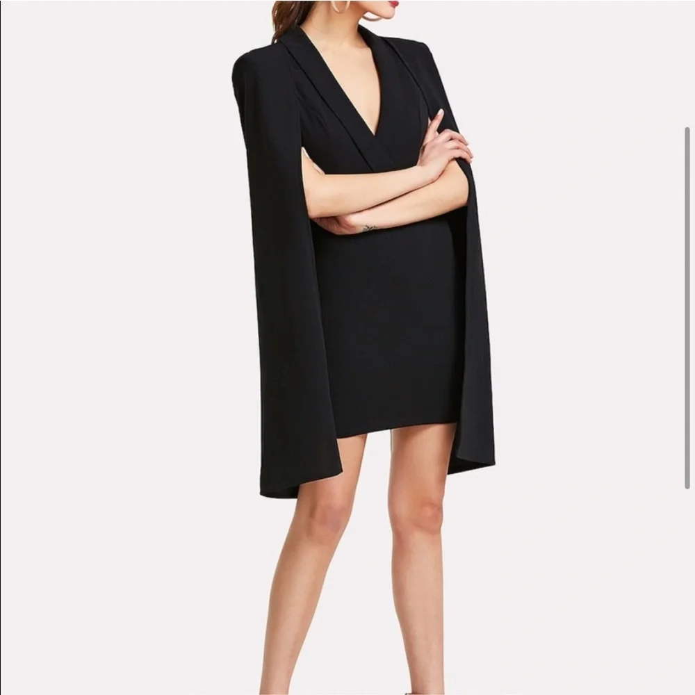 Cape Sleeve mini Dress, Sz S - Picture 3 of 5